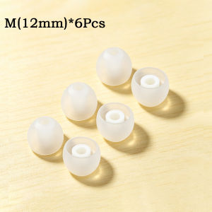 6Pcs/Replacement Earbud Tips Silicone Earbuds Cover Earphone Rubber Tips Suitable for Earphone Inner Holes 4.5mm to 6mm
