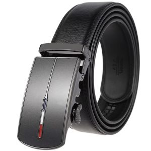 Cowskin Belt Men High Quality Leather Belts Strap Male Metal Automatic Buckle Belt for Men Formal Luxury Waistband Strap