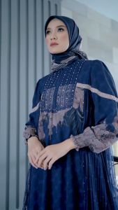 Alcavella - Mayeeshaa Dress | Baju Gamis Wanita Muslim Syari Elegan Modern Lebaran Dewasa Remaja Mewah Pesta Kondangan