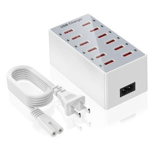 12 Port USB Charger Station Dock 5V 2.4A Multi USB Fast Charging Smart Wall Charger For Mobile Phone Laptop