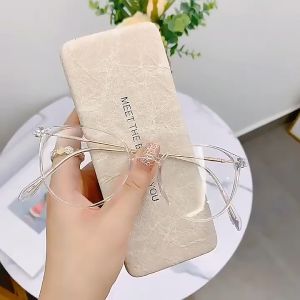 Kính mắt Gọng Tròn Thời Trang Hàn Quốc Nam Nữ Kính Gọng Kim Loại Chống Ánh Sáng Xanh 2CS