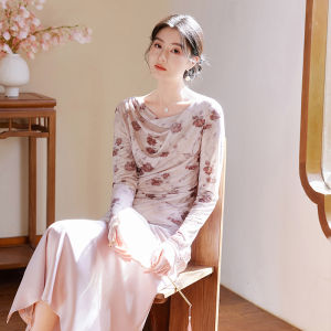 XIANGYING | Irregular Chinese Style Print T-Shirt