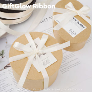 Ruy Băng Satin Dày Chất Lượng Cao Màu Trắng Sữa Trang Trí Thắt Nút Bướm Bao Bì Quà Tặng Chất Liệu Vải DIY Thủ Công