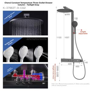 Kohler | Thermostatic Shower Set Wall-mounted Digital Display Large Spray