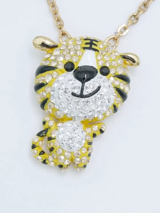 💖Swarovski💖Zodiac Tiger diamond pendant necklace S925 sterling silver womens fashion necklace hypoallergenic non-allergenic Valentines Day gift birthday gift for girlfriend and best friend