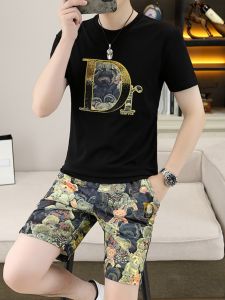 Fashionable Thin Short Sleeve Mens Set Summer New Style 2025 Short Pants Cool And Attractive Casual Sportswear Youth