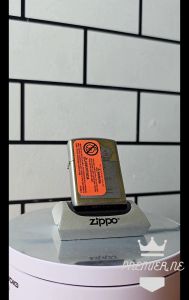 ZIPPO SILVER GOLD LIGHTER GUARANTE ORIGINAL PING SOUND WITH SEAL ORANGE