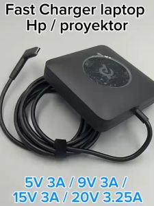 FAST CHARGER LAPTOP CAS HP CHARGER PROYEKTOR SMART CHARGER QUICK CHARGER 5V~20V 65W
