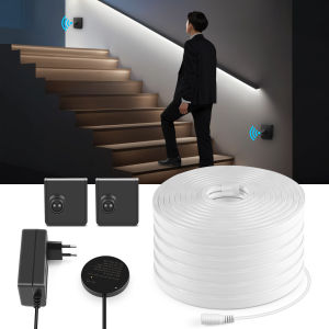 One/Dual Motion Sensor Switch Neon LED Strip Night Lights Wireless RF Reciever Control Smart Switch LED Corridor Stair Light