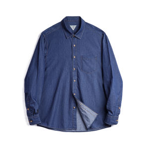 MADEN | American Retro Single Pocket Denim Shirt
