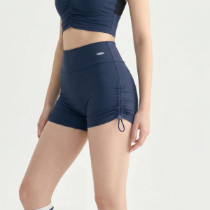 LongHero SG Butt Lifting Yoga Shorts High Waisted Side Drawstring Stretchy Gym Workout Biker Shorts
