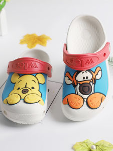Summer Cartoon Clog Shoes for Girls Big Kids Outdoor Beach Sandals Slippers Indoor Home Wear Parent-Child Slip-On Footwear