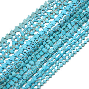 1str/túi màu xanh howlite turquoises Sao Bướm voi lá sọ hạt đá cho vòng tay Tự Làm Vòng Cổ jewlery làm