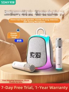 soaiy | Bluetooth Wireless Singing Karaoke Microphone Speaker Home KTV