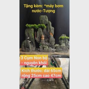 Hòn Non Bộ Hồ Cá Tặng Kèm Máy Bơm