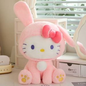 25/33cm New Cute Hello Kitty Cat Doll Stuffed Plush Toy Cartoon Anime Cute Pillow for Childrens Birthday Gift Fun Doll