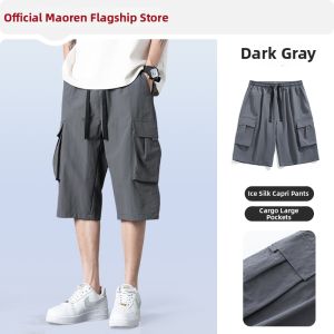 MiiOW | Quick Drying Ice Silk Casual Mens Pants 7/8 Length