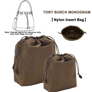 For Tory Burch T Monogram Mini Bucket Bag Organizer Travel Makeup Nylon Liner bag Tidy up Travel Insert Bag Storage Liner DIY Bags Accessories