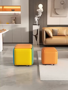 JUANS HOME Nordic simple folding storage stool for shoe change Multifunctional Rubiks cube stool 5-in-1