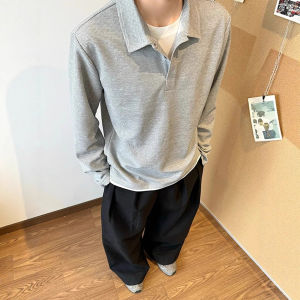 Áo Thun Polo Dài Tay Mùa Thu Đầu Tiên Cổ Polo Giả Hai Mảnh Thường Ngày Cao Cấp Đa Năng Cổ Polo Cổ Điển Rộng Rãi Áo Thun