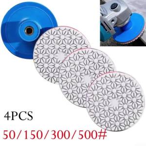 4 Đĩa Mài Tích Hợp 80mm Dùng Cho Máy Mài Góc Ren M10 Dụng Cụ Đánh Bóng & Mài Gạch Nặng Bền Bỉ