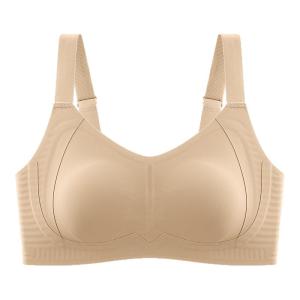 miiow | Wireless Sports Bra Womens Full Cup Thin Style No Trace Anti-Sagging Underwear Breathable Comfortable All Season V-Neck Design