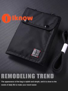 I know Multifunctional Travel Wallet Necklace for Men and Women Cross-Border Japanese Passport Holder with Card Slot and Storage Bag
