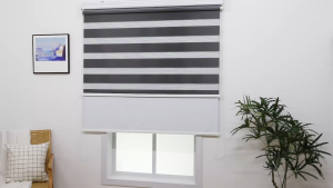 MILVIDAS 2 In 1 Blackout Blinds Korean-Style Curtains Venetian Double-Layer Blinds Suitable For Windows Living Rooms Offices Home Use Bathrooms Waterproof Roller Blinds 60/80/100/120/140cm X 200cm Venetian Blinds
