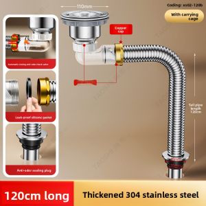TAOSHI | Stainless Steel Anti-Odor Drainage Kit for Kitchen Sink