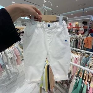 Fashionable White Casual Pants Comfortable Net Version Long Pants for Boys And Girls Spring Summer New Arrival Kids Clothing