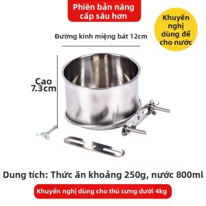 7o | Bát Thú Cưng Không Lật Inox