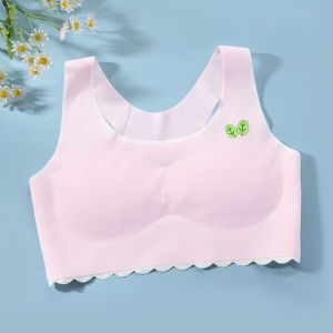 MiiOW | Sports Bra For Teenage Girls Breathable Seamless Shockproof Vest Nylon Fabric Fixed Strap Three Stage Development Innerwear