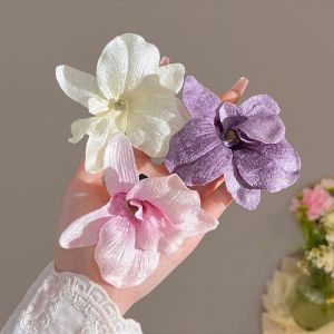 【♡Lovely girls house♡】Beautiful Beach Holiday Artifact Flower Lily Hairpin Clips Side Bangs Clip Hair Accessory