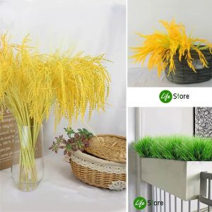 รวงข้าวสีทอง ข้าวฟ่าง และหญ้าประดับ ต้นไม้ รวงข้าว ต้นไม้รวงข้าว - Lazada