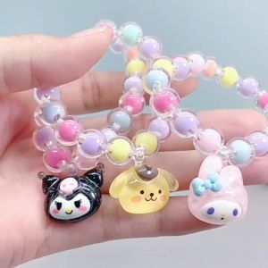 🔥Felice Cartoon Sanrio Bracelet Children Bracelet Little Girl Accessories Versatile Beaded Bracelet