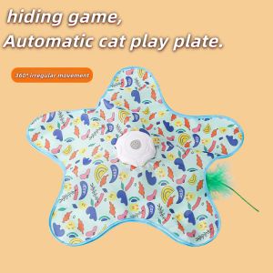iosn | Electric Cat Turntable Pet Toy Self-Stimulating and Relieving Boredom Automatic Intelligent Cat Funny Stick Sports Consumption