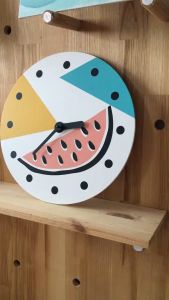 JAM DINDING LUCU MOTIF BUAH QUARTZ AET235