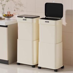 MMZECE | Tall Sliding Lid Easy Access Kitchen Trash Can
