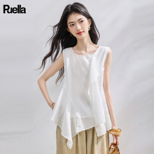 puella | Áo Nữ Hàn Quốc Kiểu Dáng Nhỏ Gọn Voan Xếp Ly Không Tay Đẹp Ngọt Ngào