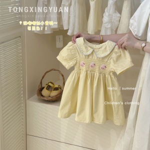 Girls Dress Summer Cotton Duck Embroidered Dress Dress 1 to 6 Years