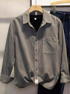 Mens Long Sleeve Shirt Spring Design Casual Inner Wear Spring Autumn Style Handsome Maturity Light Shirt Inner Wear