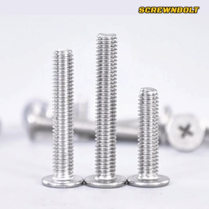 น็อต สกรู CM หัวบางพิเศษ แฉก สกรูอิเล็กทรอนิกส์ สแตนเลส 304 เกลียวมิล หยาบ M2.5 M3 M4 M5