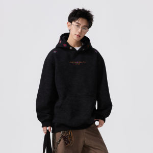 WUKONGYOUHUO | Áo Hoodie Phong Cách Hip Hop Tie Dye Thêu Form Rộng