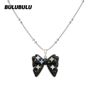 BULUBULU | High-End White Bow Pendant Necklace
