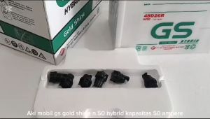 Aki Mobil Kijang Diesel /Grand/Isuzu ELP/Bison/Hino dutro FL FG FM SG /Ford Everest/Colt Diesel GS Gold Shine  N50 Hybrid 50 Ampere Garansi 3 bulan