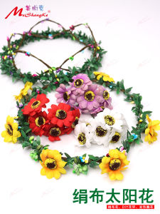 Vật Liệu Làm Hoa Hướng Dương Thủ Công DIY Hoa Tai Bằng Vải Lụa Hoa Giả Phụ Kiện Vòng Hoa Vật Liệu Trang Trí Nhà