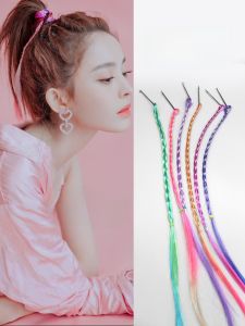 Wig Braid Color Ribbon Hairpin Vitality Young Adult Gulnazar Headdress with Same Kind Braided Hair Embellishment Kids Hair Band Colorful Ropes