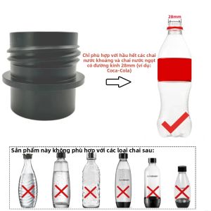 28 Máy Đo Bộ Chuyển Đổi Chai Bong Bóng PET Tương Thích Với SodaStream Fizzi DUO Terra Art Gaia A200 G100 - Bộ Phận Khí Nén Cho Máy Uống Nước