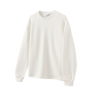 End Rites 420g Heavyweight Space Cotton Long Sleeve round Neck Basic Layering Shirt for Men And Women Skin-friendly Multicolor