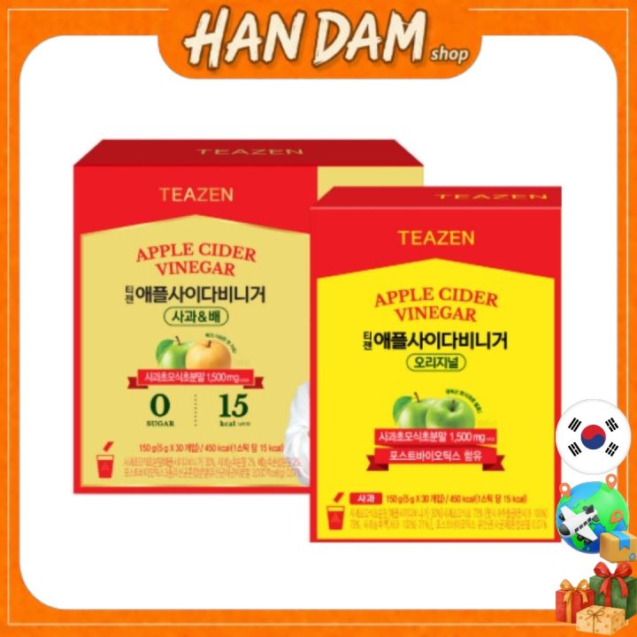 TEAZEN Apple Cider Vinegar Tea Powder (5g x 10T / 30T) | No Sugar ...